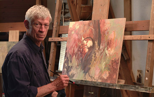 David at easel